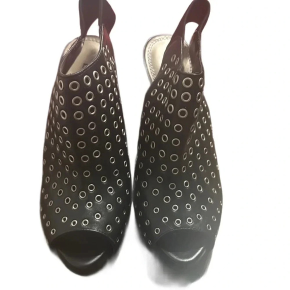 Bebe Belinda Grommet Peep Toe Ankle Slingback Boots Size 7 - Picture 3 of 11